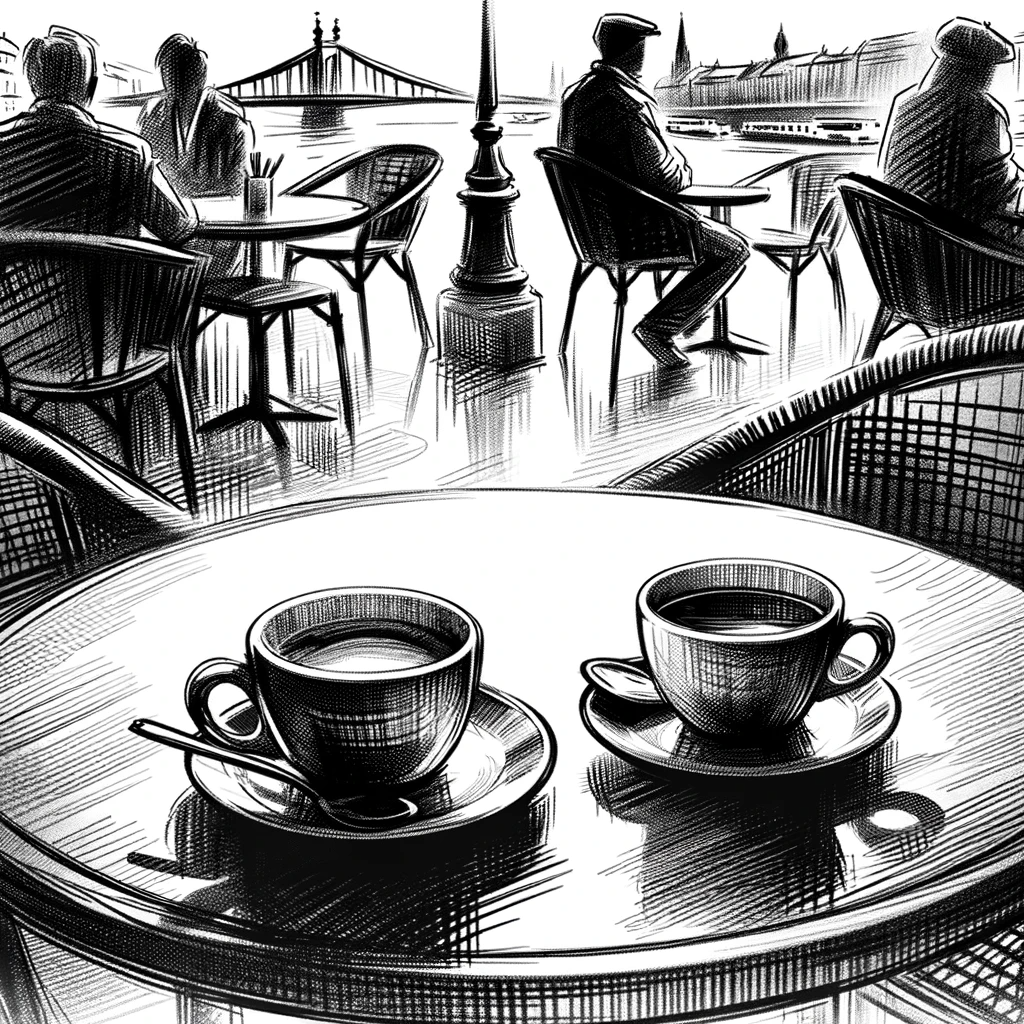 A cafe by the Danube